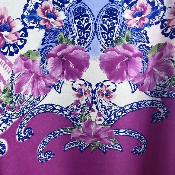 JM Collection Womens Printed‎ Swing Dress Pink  And Blue Size XL - Picture 6 of 11